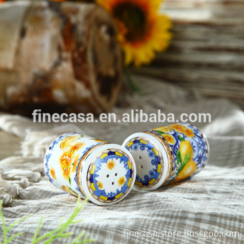 Elegant Fine New Bone China Fruit Vinegar Decorative Bottle of Lemon Fragrance